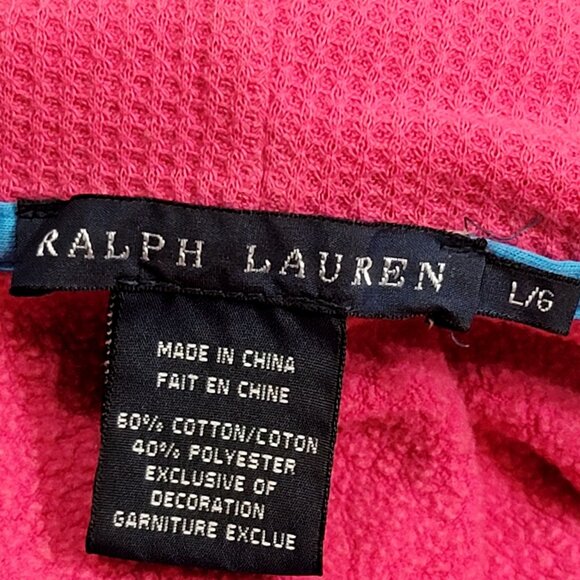Ralph Lauren Big Pony Hoodie Sweatshirt Jacket L - Picture 6 of 7